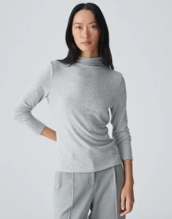 Basic Shirt Sasemin Grijs Online Bestellen*OPUS New