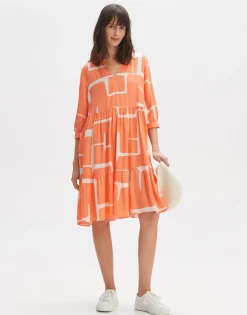 Blouse Jurk Wulari Graphic Oranje Online Bestellen*OPUS Hot