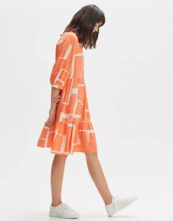 Blouse Jurk Wulari Graphic Oranje Online Bestellen*OPUS Hot