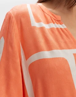 Blouse Jurk Wulari Graphic Oranje Online Bestellen*OPUS Hot