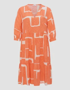 Blouse Jurk Wulari Graphic Oranje Online Bestellen*OPUS Hot