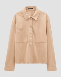 Blouse Met Lange Mouwen Zelura Beige Online Bestellen*OPUS Best Sale