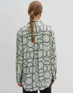 Blouse Met Print Zeline Groen Online Bestellen*OPUS Online
