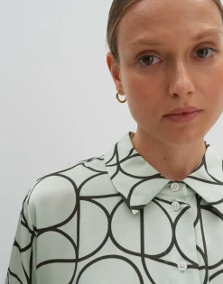 Blouse Met Print Zeline Groen Online Bestellen*OPUS Online