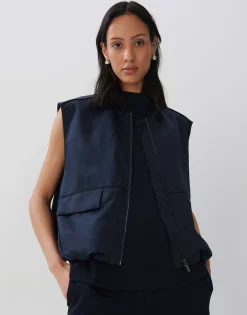Bodywarmer Noeevi Blauw Online Bestellen*OPUS Outlet