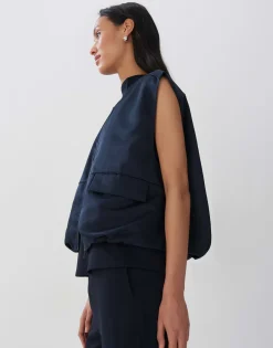 Bodywarmer Noeevi Blauw Online Bestellen*OPUS Outlet