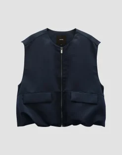 Bodywarmer Noeevi Blauw Online Bestellen*OPUS Outlet