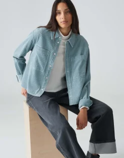 Corduroy Bloes Falba Blauw Online Bestellen*OPUS Discount