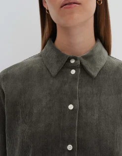 Corduroy Bloes Zortney Detail Groen Online Bestellen*OPUS Online