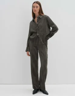 Corduroy Bloes Zortney Detail Groen Online Bestellen*OPUS Online