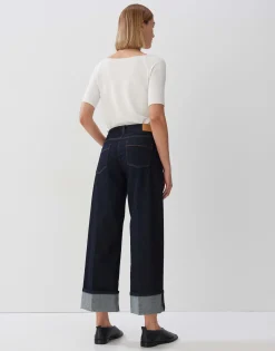 Cropped Wide Jeans Cellma Turn Up Blauw Online Bestellen*OPUS Cheap