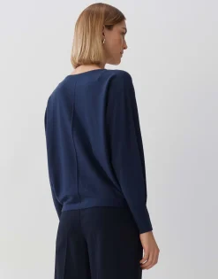 Gebreide Trui Taliya Detail Blauw Online Bestellen*OPUS Flash Sale