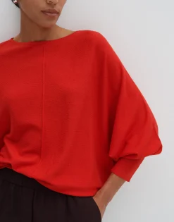 Gebreide Trui Taliya Detail Rood Online Bestellen*OPUS Fashion
