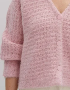 Gebreid Vest Timaria Roze Online Bestellen*OPUS Shop