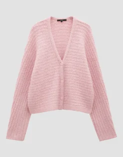 Gebreid Vest Timaria Roze Online Bestellen*OPUS Shop