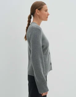 Gebreid Vest Timila Grijs Online Bestellen*OPUS Shop