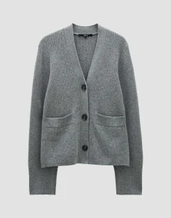 Gebreid Vest Timila Grijs Online Bestellen*OPUS Shop