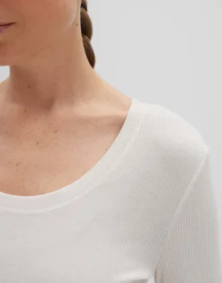 Geribd Shirt Kelanie Wit Online Bestellen*OPUS Fashion