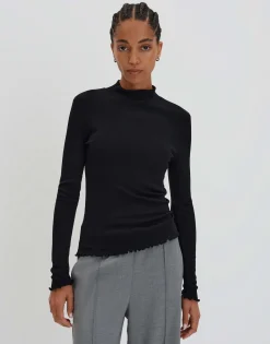 Geribd Shirt Kinara Zwart Online Bestellen*OPUS Best Sale