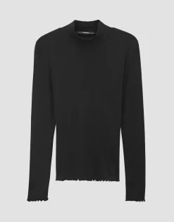 Geribd Shirt Kinara Zwart Online Bestellen*OPUS Best Sale