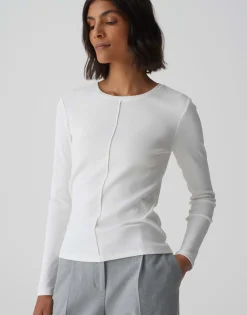 Geribd Shirt Sadalie Wit Online Bestellen*OPUS Fashion