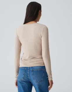 Geribd Shirt Sulikko Soft Beige Online Bestellen*OPUS Shop