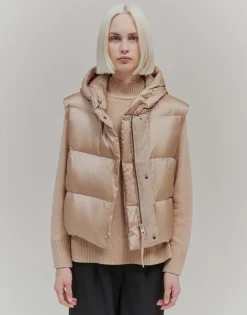 Gewatteerde Bodywarmer Vausti Beige Online Bestellen*OPUS New