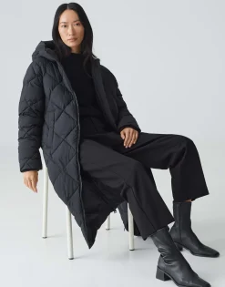 Gewatteerde Mantel Hubine Fresh Zwart Online Bestellen*OPUS Fashion