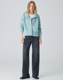 Grofgebreid Vest Dazzi Blauw Online Bestellen*OPUS Fashion