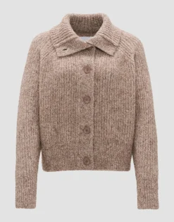 Grofgebreid Vest Dazzi Bruin Online Bestellen*OPUS Clearance