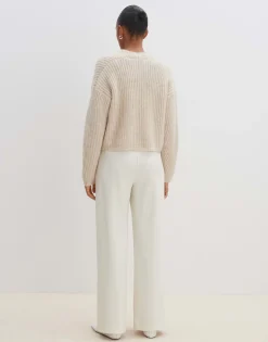 Grofgebreid Vest Triya Beige Online Bestellen*OPUS Outlet