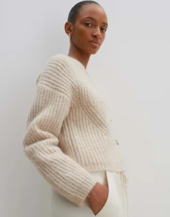 Grofgebreid Vest Triya Beige Online Bestellen*OPUS Outlet