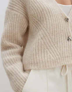 Grofgebreid Vest Triya Beige Online Bestellen*OPUS Outlet