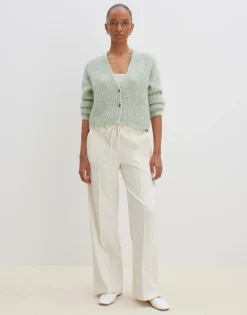 Grofgebreid Vest Triya Groen Online Bestellen*OPUS Hot