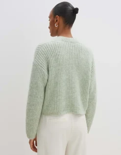 Grofgebreid Vest Triya Groen Online Bestellen*OPUS Hot