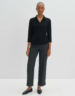 Jerseyshirt Kelly Solid Zwart Online Bestellen*OPUS Cheap