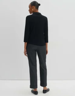 Jerseyshirt Kelly Solid Zwart Online Bestellen*OPUS Cheap
