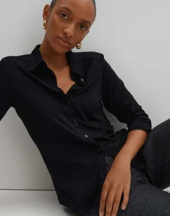 Jerseyshirt Kelly Solid Zwart Online Bestellen*OPUS Cheap