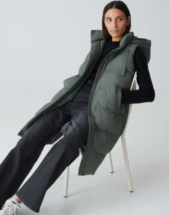 Lange Bodywarmer Wigilo Groen Online Bestellen*OPUS Store