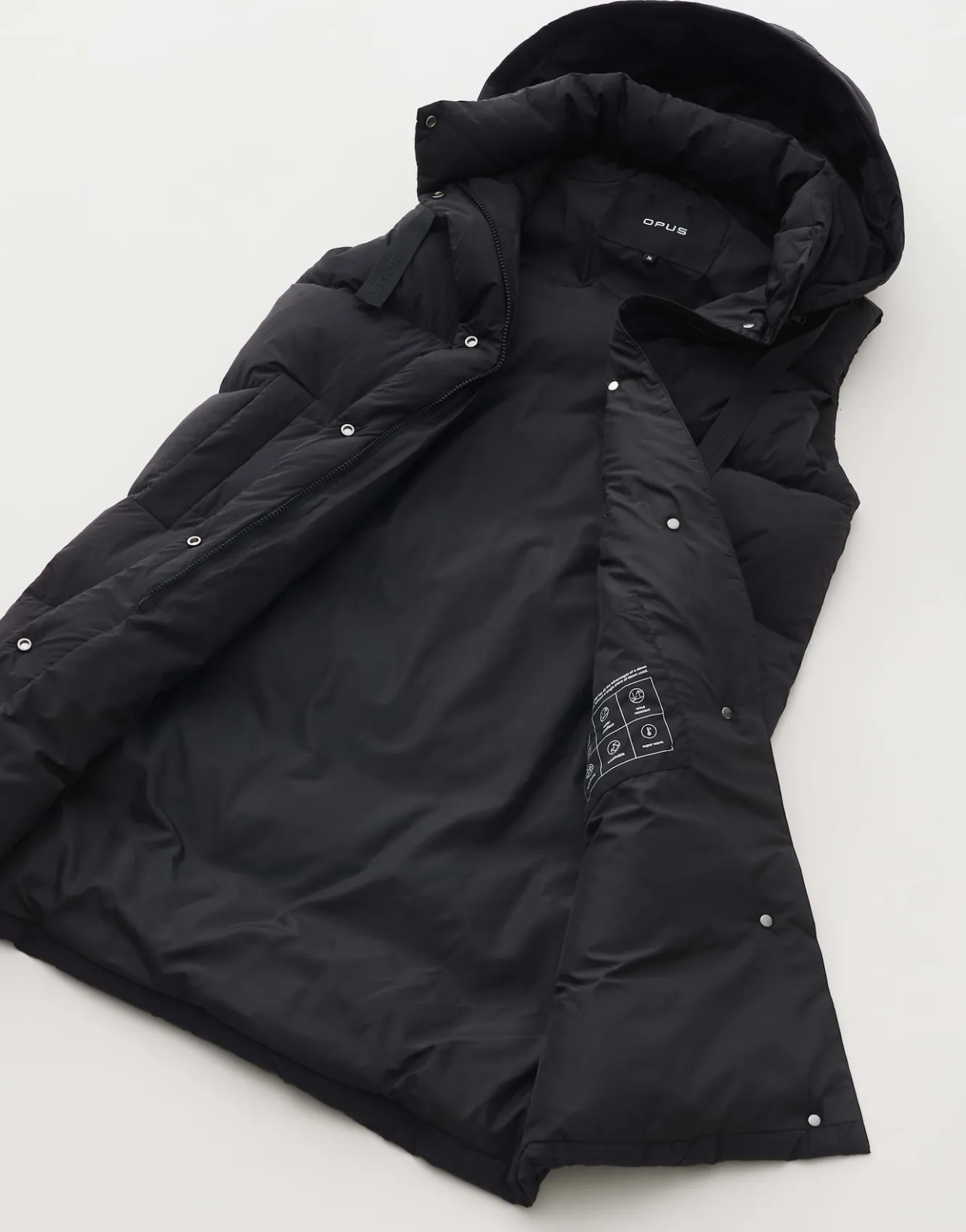 Lange Bodywarmer Wigilo Zwart Online Bestellen*OPUS Sale