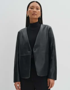 Leren Blazer Noebe Zwart Online Bestellen*OPUS Outlet