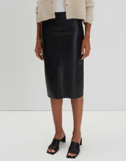 Leren Rok Ofiona Zwart Online Bestellen*OPUS Cheap