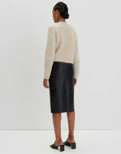 Leren Rok Ofiona Zwart Online Bestellen*OPUS Cheap