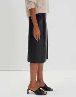 Leren Rok Ofiona Zwart Online Bestellen*OPUS Cheap