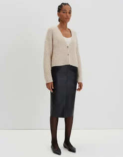 Leren Rok Ofiona Zwart Online Bestellen*OPUS Cheap