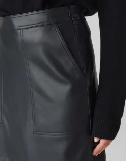 Leren Rok Relvina Edgy Zwart Online Bestellen*OPUS Best