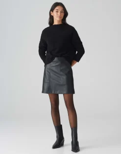Leren Rok Relvina Edgy Zwart Online Bestellen*OPUS Best