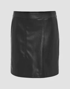 Leren Rok Relvina Edgy Zwart Online Bestellen*OPUS Best