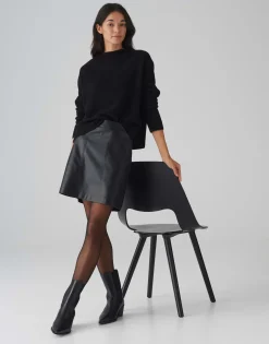 Leren Rok Relvina Edgy Zwart Online Bestellen*OPUS Best
