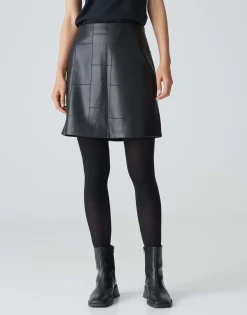 Leren Rok Romela Zwart Online Bestellen*OPUS Outlet